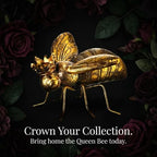 The Bridge Collection Decorative Gold Bee with Crown Figurine - Resin Queen Bee Tabletop Decoration for Spring, Summer, Everyday Home Decor - Wedding, Baby Shower, Party Decor