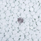 Galashield Flat Glass Marbles for Vases White Glass Gems Beads Pebbles Vase Filler (1 LB, Approx. 105 PCS) - color: White, size: 1 LB