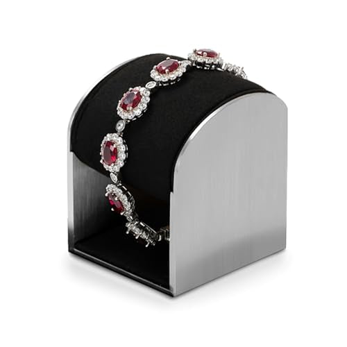 Oirlv Gold Metal & Microfiber Bracelet Display Stand, Luxury Jewelry Holder, Part of a Complete Jewelry Display Set - style: TT16505