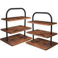 Cupcake Stand 2 Pack, 3 Tier Rustic Wood Metal Cupcake Stand for 50 Cupcakes, Large Dessert Display Stand for Party, Wedding, Graduation, Vendor - size: 2 PACK