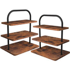 Cupcake Stand 2 Pack, 3 Tier Rustic Wood Metal Cupcake Stand for 50 Cupcakes, Large Dessert Display Stand for Party, Wedding, Graduation, Vendor - size: 2 PACK