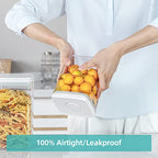 Ankou Airtight Food Storage Container - 0.32 QT （380ml Small Pop Up Food Containers With Lids, Bpa Free Stackable Container for Sugar Tea Candy- 8 Labels - Clear - color: 0.32 QT