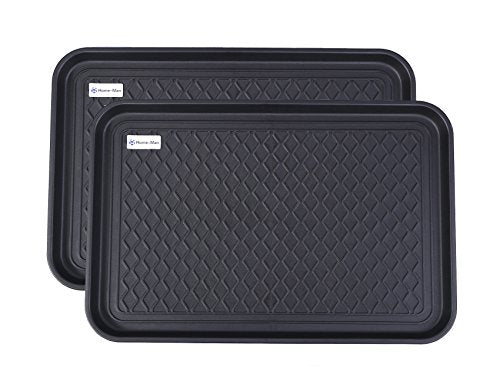Multi-Purpose Boot Mat, Shoe Mat, Pet Bowl Tray, Waterproof for Indoor and Outdoor Floor Protection, 24" x 15"/2 Pack - size: 24x15"*2 pack