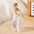 NAN ZAI NAN FANG Mother Daughter Figurine for Mom Resin Hand Painted Sculpture Birthday Valentines Christmas Mothers Day Heartfelt Gifts for Daughter Mom Mother-in-Law - style: Mother and Daughter