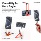 ULANZI MA30 Magnetic Phone Tripod Stand for iPhone - Aluminium Maglock Smartphone Mini Tripod Pocket Cell Phone Stand Strong Magnet Quick Mount Compatible with iPhone 17 16 15 14 13 12 Series, Orange - color: Orange