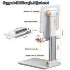 Meetuo 2 Pcs Cell Phone Stand, Adjustable Angle Height Phone Stand for Desk, Fully Foldable/Portable Phone Holder, Compatible for iPhone 16/15/14/13/12/Smartphones - color: Black+White