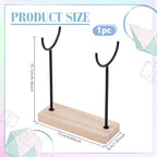 AHANDMAKER Crystal Stone Holder Display Stand Jewelry Organizer Stand with Wooden Base Detachable Jewelry Wrap Watch Organizer Holder for Necklaces Rings Bracelets Keychains Storage