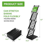 YDisplay Foldable Magazine Display Rack 4-Tier Brochure Literature Display Stand with Reinforced Base for Trade Show Literature Stand Ideal for Office Store Exhibition and Events