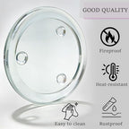 Clear Glass Candle Holder，3" Glass Coaster Holder ，Small Round Candle Plate for Pillar Candle（10 Pack） - size: 10 Pack