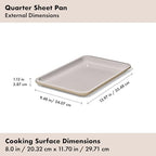 OXO Good Grips Non-Stick Pro Ceramic Coated Metal Bakeware 3-Piece Sheet Pan Set – Biscuit - color: Biscuit, size: 3-Piece Set