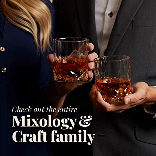 Mixology & Craft Premium Whiskey Set | Two 10oz Cystal Old-Fashioned Glasses, 8 Granite Chilling Stones, Metal Tongs, Recipe Cards in Rustic Wooden Crate Gift Set | Jameson Whiskey - size: Light Crate