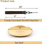 Key Bowl and Keychain Set - Decorative Bowl and Tray for Entryway Table, Jewelry Dish, Perfume Holder, Wallet Tray