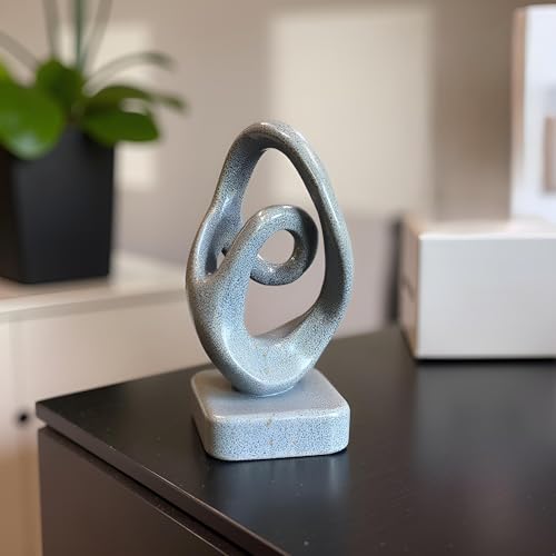 Abstract Modern Ribbon Decorative Sculpture, Knot Sculptures,Home Decor,Coffee Table Statues,Dining Living Room Desk Decor,Shelf Decoration (Marble Color-B) - color: Marble Color-b