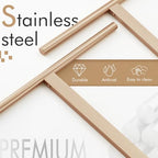 KOKOSIRI Standing Towel Rack for Bathroom Floor 2-Tier Towel Holder Free Stand with Heavy Marble Base Thicken Steady Champagne Bronze Stainless Steel THS0005-CPG - color: Champagne Bronze