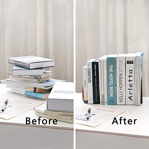 Muso Wood Book Ends for Shelves, Non-Slip Bookends, Heavy Duty Wooden Bookend Support for Books and Movies (Walnut 1 Pair) - color: Walnut-1 Pair