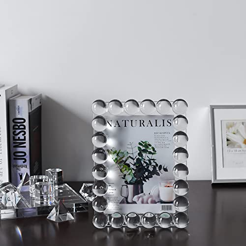 Crystal 5x7Inch Picture Frame Decor, Wedding Frame Tabletop Display, Display Pictures 5''x 7'', Comes with Gift Box - color: Clear, size: 5x7 inch/L