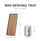 Vandroop Mini Wooden Serving Platter, Small Wood Serving Tray for Tea/Coffee (Acacia Wood, M) - size: 11.8" x 4.6" x 0.6"
