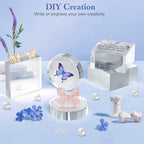 SAMYUCHO Acrylic Blocks 3 X 3 X 1 Inch 4 Pcs Acrylic Base Stand for Display Clear Block Square Riser Display Stands Pedestal Polished Cube for Jewelry trophy Props Collection Ring