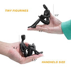 Dreamseden Cast Iron Reading Figurines, Romantic Couple Sculpture Home Decor Accent for Bedroom Bookshelf Office