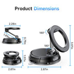 ANDERY Car Phone Holder for Magsafe [78+LBS Strongest Suction & 2400gf Magnetic] 360° Adjustable Car Phone Mount, Phone Holders for Your Car for iPhone 17 Pro Max 16 15 14 13 12 Plus Air, Carbon Fiber - color: Carbon Fiber