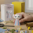 Bjørn Wiinblad Eva Candleholder | Hand-Painted Glazed Ceramic | Rose Pink | 3.7 in