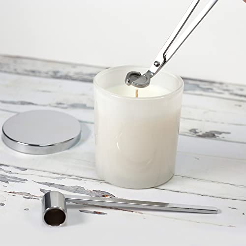 Airy Abode Candle Wick Trimmer and Candle Snuffer Accessory Set – Pick Your Color - color: Silver