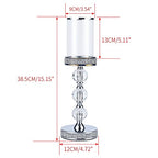 Pillar Candle Holders, Candle Holder for Pillar Candle, Candlesticks Holder for Coffee Dining Table,Wedding, Home Ceterpieces, Home Decor CH00XL - size: 3 crystal balls