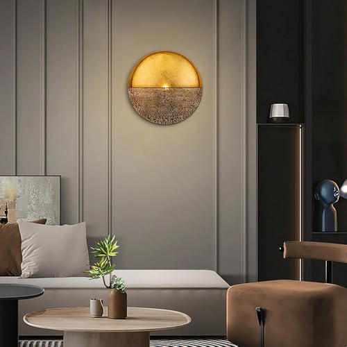 Luxury Metal Wall Candle Sconces – Large Handcrafted Wall-Mounted Tealight Candle Holders with Gold Leaf Interior – Modern & Rustic Home Décor for Living Room, Hallway – 11.8" Bronze Single Piece - color: Bronze - Cut Outs, size: Large