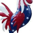 Metal Rooster Statues Waterproof Chicken Sculpture Metal Garden Deco Outdoor Yard Ornament for Patio Lawn Backyard - color: #3