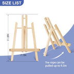 ESRICH 2 Pack 11.8" Wood Easels,Tabletop Easel for Painting,Painting Party, Displaying Canvases, Kids Student Table School Desktop, Portable Canvas Photo Picture Sign Holder - style: 11.8"-2P