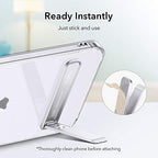 ESR Boost Phone Kickstand, Vertical and Horizontal Stand, Adjustable Angle, Compatible with iPhone Air 17 Pro Max, iPhone 17e/16/15/14/13/12, Samsung Galaxy S26/S25/S24/S23 Series, Google, Silver - color: Silver