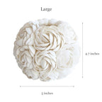 Handmade Seashell Rose Candle Holder, Natural White Shell Tealight & Votive Holder, Coastal Beach House Decor, 2 Sizes (Large (4.3 in Diameter)) - size: Large (4.3 in diameter)