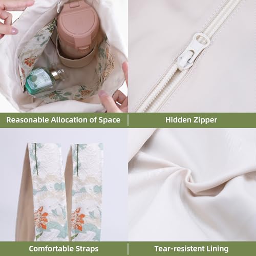 DGAZ Designer Shoulder Bags for Women, Luxury Tote Bag with Zipper, Large Shoulder Hobo Bags - color: Orchid Grass