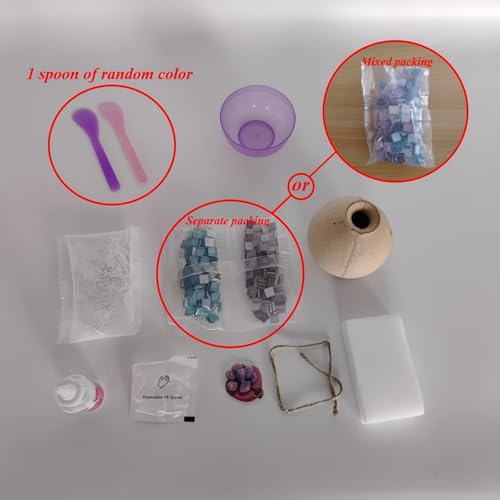 Mosaic Tile Kits DIY kit Mosaic Building Sets Glass Lantern/Candle Holder/Vase Exclusive Art DIY Glass Craft for Adults and Teens Gifts for Girls Craft Lovers Home Décor