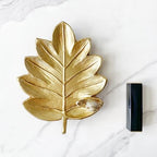 Jewelry Dish, Resin Small Leaf Shaped Ring Holder Jewelry Organizer, Trinket Dish Mini Tray for Christmas Birthday Wedding Gifts - color: Leaf with Snail