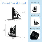 Decorative Bookends, Nautical Theme, Pirate Ship and Sailboat Design, Boys Room and Nursery Decor