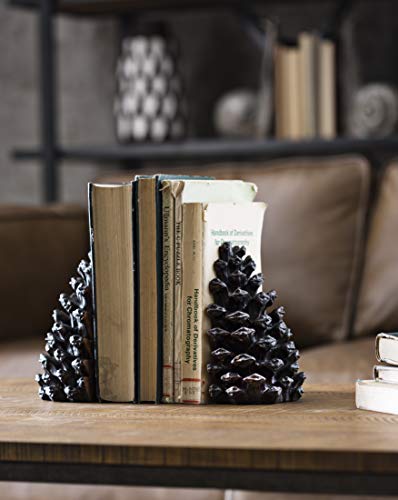 Creative Co-Op Pinecone Shaped Resin Bookends (Set of 2 Pieces) - color: Bronze