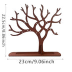 Wooden Jewelry Tree Necklace Holder,9 Inch Jewelry Stand Creative Ring Holder Necklace Suitable Ring Earrings Necklace Bracelet for living rooms, bathrooms,offices (TREE)