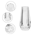 Small Crystal Flower Bud Vase Decorative Vase for Home or Dinner Table Outline Dimensions W2.8 x H5.9 with Gift Box - size: 7x15cm