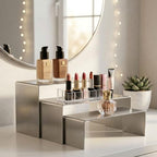 Display Stand Risers, Stainless Steel Display Shelf for Showcase, Dessert, Toys, Perfume (Brushed Nickel) - color: Brushed Nickel