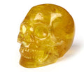Skullis 2.0" Orange Fluorite Crystal Skull, Hand Carved Gemstone Fine Art Sculpture, Reiki Healing Stone Statue. z8