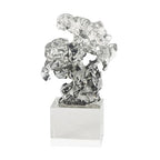 Deco 79 Glass Abstract Decorative Sculpture Freeform Home Decor Statue with Clear Square Base, Accent Figurine 6" x 3" x 10", Clear - size: 6" x 3" x 10"
