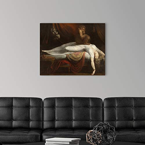 CANVAS ON DEMAND The Nightmare, 1781 Canvas Wall Art Print by Henry Fuseli, Figurative, Home Decor, Artwork, 30"x24" - size: 30"L x 24"W