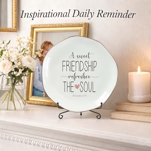 A Sweet Friendship Refreshes The Soul Ring Dish – Gifts for Women, Ceramic Jewelry Tray for Birthday, Bridesmaid, BFF, Inspirational Trinket Holder - color: A Sweet Friendship Refreshes The Soul