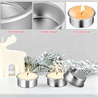 Gatuida 20pcs Tea Lights Cups, Round Empty Case Candle Wax Containers, Metal Tea Light Tins for Candles Making Supplies and Halloween Christmas Decoration