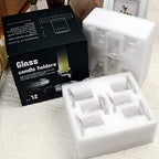 12pcs Taper Candle Holders, Glass Crystal Candlestick Holders Bulk, Clear Candle Holders for Dining Table Centerpiece - color: Transparent