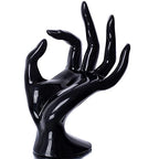 HOMEGOAL Hand Jewelry Holder, Bracelet Ring Watch Jewelry Display Holder Stand, Mannequin Hand, Polyresin, 7 Inch (Black) - color: Black