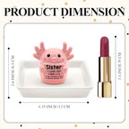 Sister Gifts: Pink Axolotl Ring Holder - Sister I Love You Axolotl - Gifts for Sisters Mother's Day, Birthday, Christmas & Wedding, Jewelry Organizer for Rings Bracelets Earrings Neckalce - style: Axolotl Sister