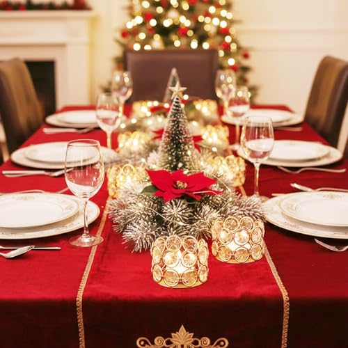 Pack of 20 Gold Crystal Tealight Candleholders - Candlestick Bowls Tea Lamp Candle Holders, Votive Candlestick Holders for Table Centerpieces, Diwali Decorations for Wedding Holiday Party Home Decor - color: Gold, size: 20 Pcs
