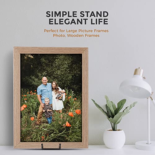 TR-LIFE 3 Pack 8 Inch Large Plate Stands for Display - Plate Holder Display Stand + Metal Frame Holder Stand for Picture, Book, Decorative Plate, Platter, Photo Easel - size: 8 Inch